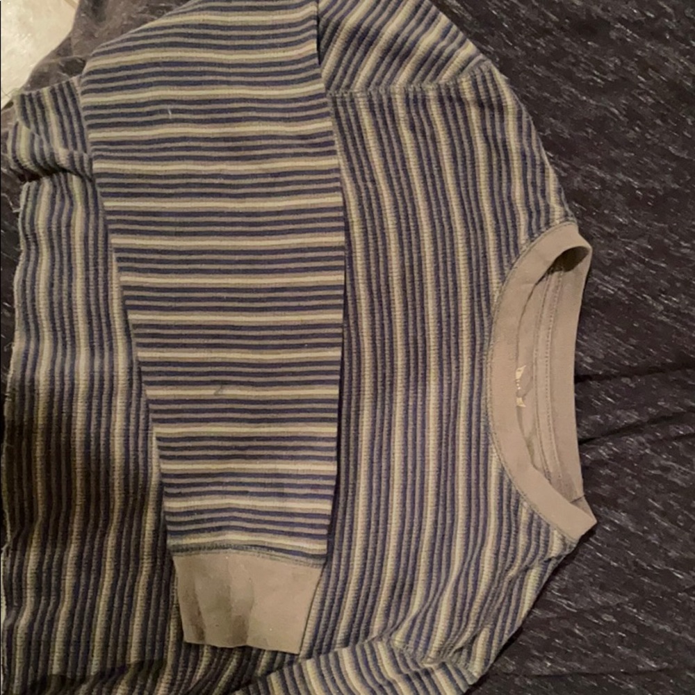 Striped green long sleeve t shirt